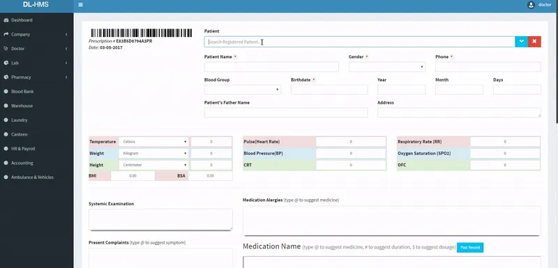 e-Prescription & Doctors Chamber Management